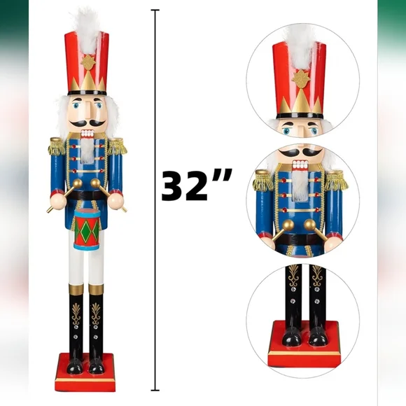 Nutcracker Soldier 2 1/2 Foot Tall - Picture 2 of 11